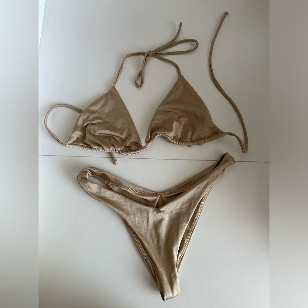 Gold Cheeky Bikini